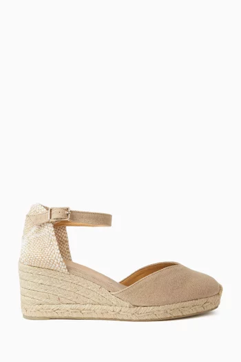 Chiarita 70 Wedge Sandals in Canvas