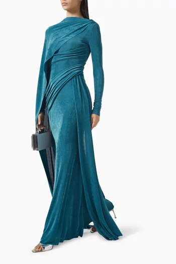 Draped Cape Dress