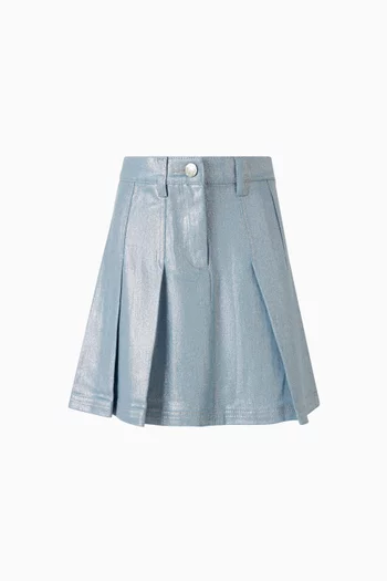 Metallic Pleated Skirt