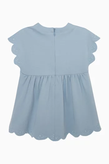 فستان بحافة صدفية