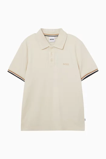 Logo Polo Shirt in Cotton