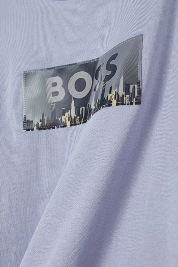 تي شيرت بشعار الماركة قطن جيرسيه