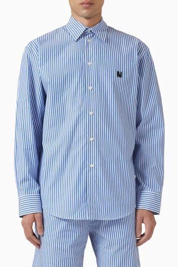 Striped Shirt in Cotton Poplin