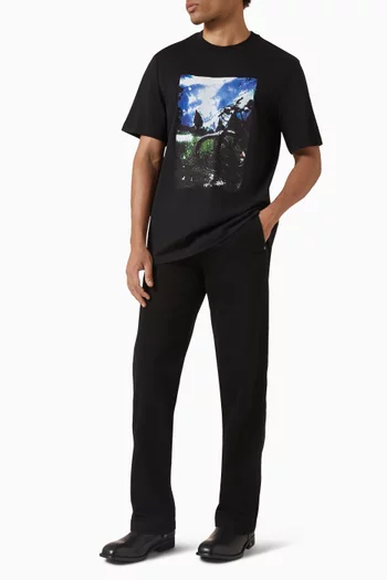 Printed T-shirt in Cotton Jersey