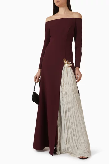 Off-shoulder Maxi Dress