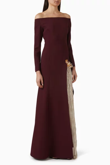 Off-shoulder Maxi Dress