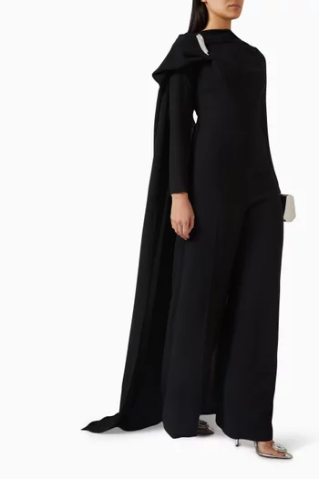 Embellished Cape-style Jumpsuit