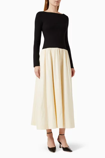 فستان أبيل منسوج من جيرسيه