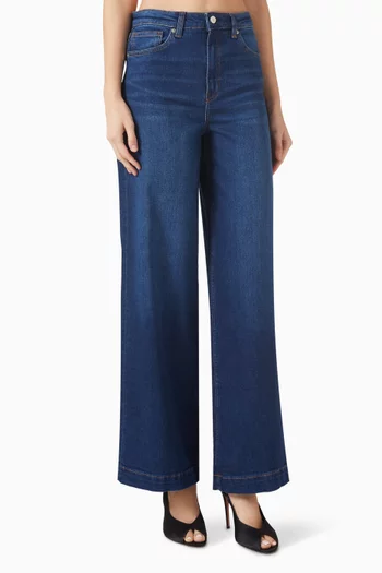 Bex Wide-leg Jeans in Stretch-denim