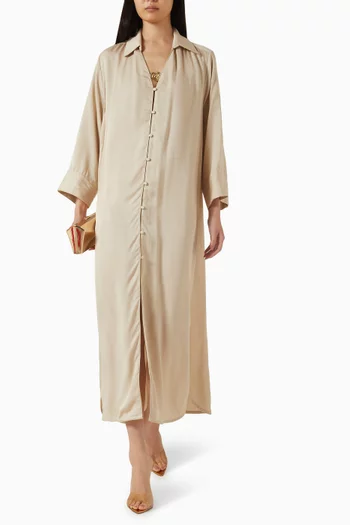 Lulwa Kaftan in Tencel Twill