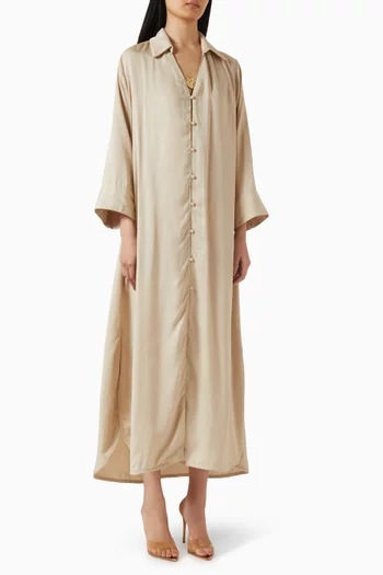 Lulwa Kaftan in Tencel Twill