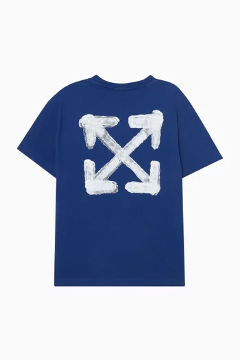 تي شيرت بطبعة بشعار OFF‏ وشعار الأسهم قطن