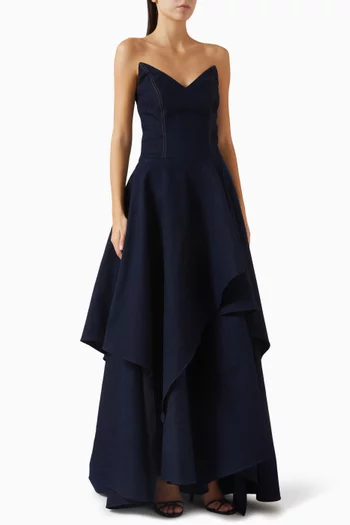 Strapless Dress in Denim