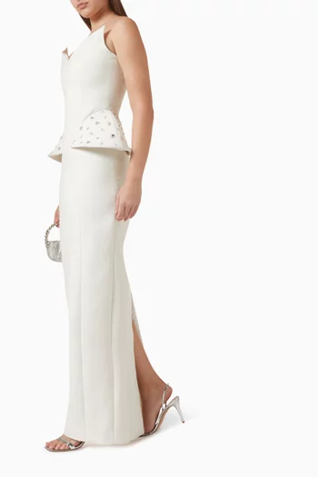 Strapless Dress in Crepe