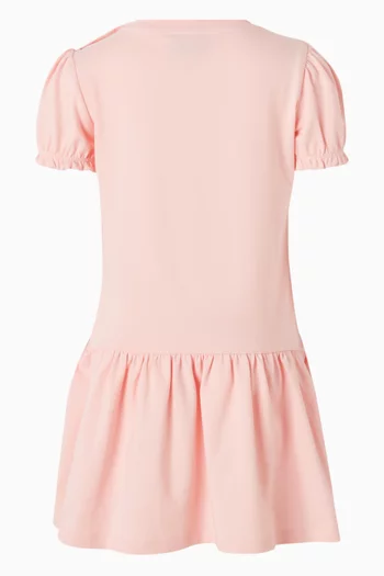 Teddy Logo Dress in Cotton