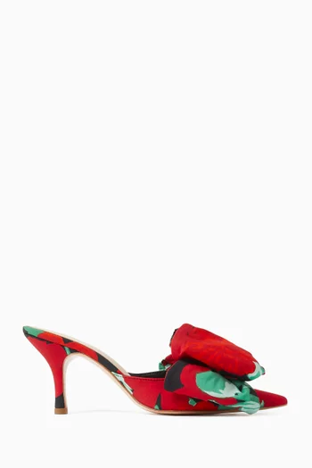 Margot 75 Mules in Floral Taffeta