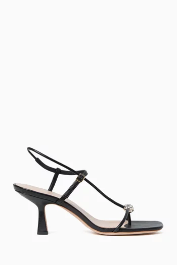 صندل تريانا بسيور وكعب 70‏ مم جلد