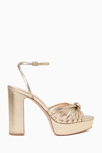 صندل ريفكا بكعب 120 مم جلد لامع