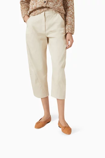 Landry Ballerina Flats in Woven Leather