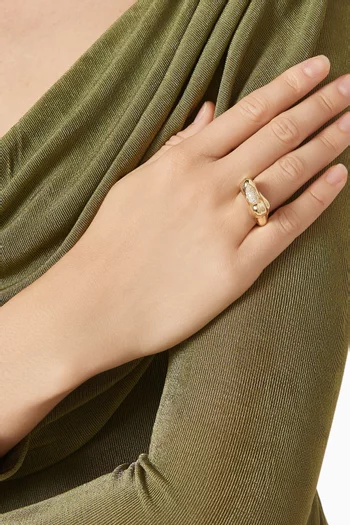 Pia Diamond Ring in 14kt Yellow Gold