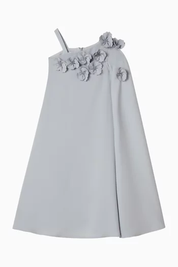 فستان بكاب وزهور بارزة