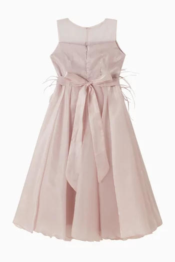 فستان سهرة طويل بزهور بارزة