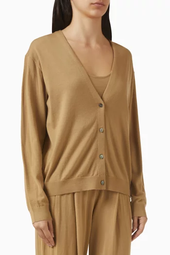 Button-up Cardigan in  Wool-cashmere