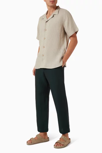 Elasticated Pants in Linen