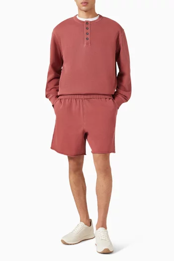 Garment-dyed Terry Shorts in Cotton