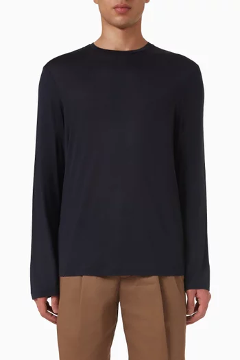 T-shirt in Silk & Cotton