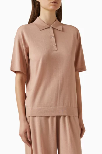 Ether Polo Sweater in Merino-silk