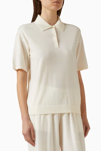 Ether Polo Sweater in Merino-silk