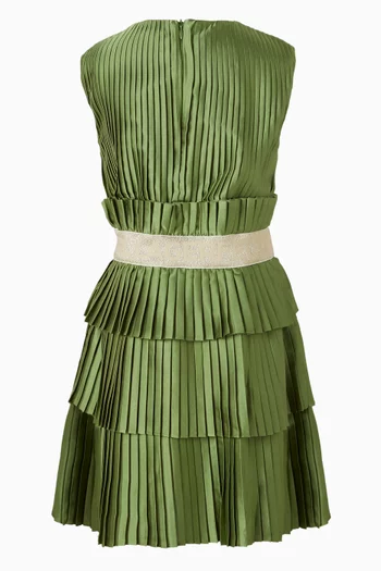 Pleated Tiered Dress