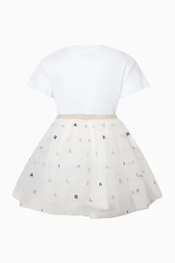 Logo Tulle Dress