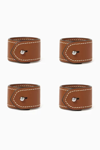 طقم حلقات مناديل وايات سادل، 4 قطع