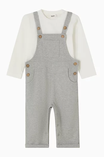 Overalls and T‑Shirt Set