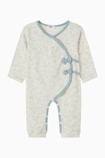 Cat-print Pyjama in Cotton