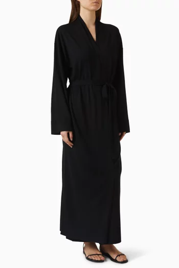 Longline Belted Cardigan in Merino-silk