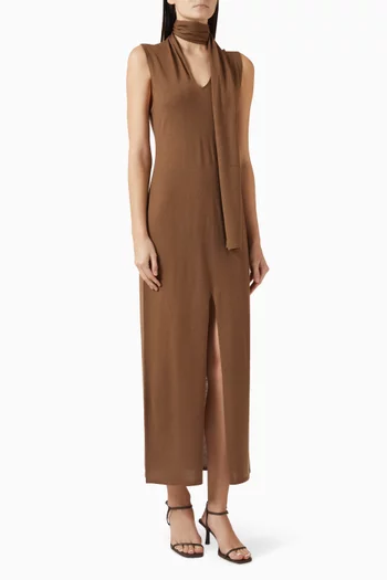 Scarf Dress in Merino-silk