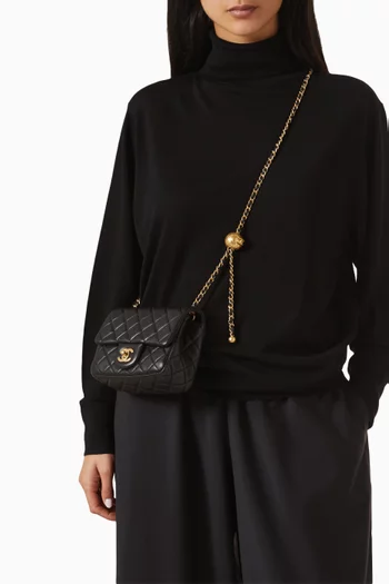 Mini Crush Flap Bag in Quilted Leather