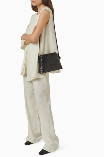 Small Mallory Crossbody Bag in Woven Leather