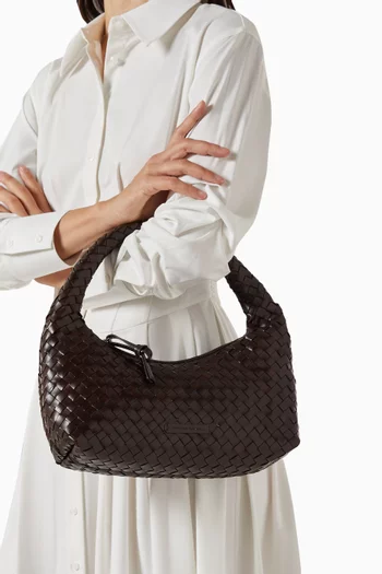Small Mercer Shoulder Bag in Woven Leather