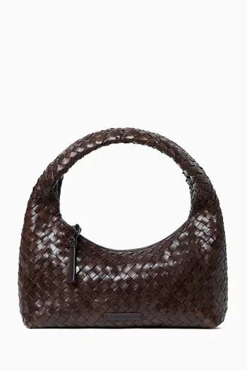 Small Mercer Shoulder Bag in Woven Leather