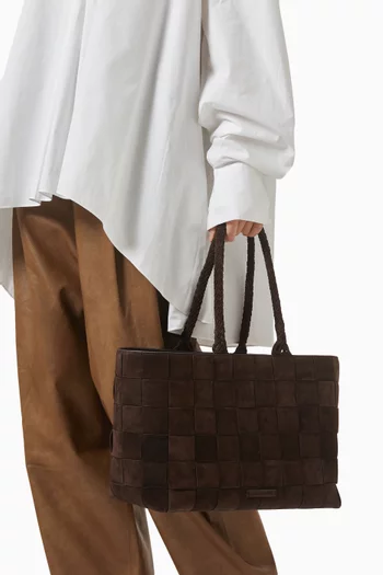 Klara Large Tote Bag in Suede