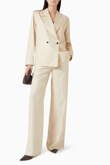 Wide-leg Pants in Silk