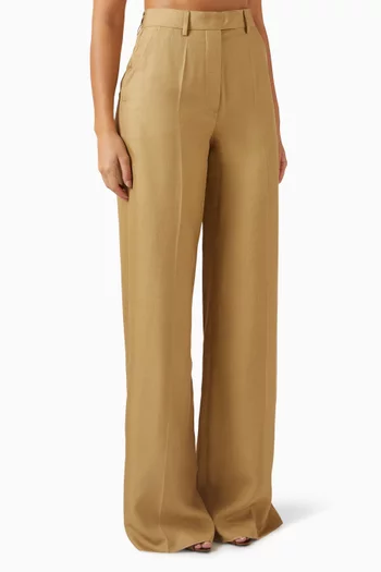Wide-leg Pants in Silk