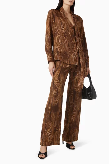 Grass Waves Pants in Silk