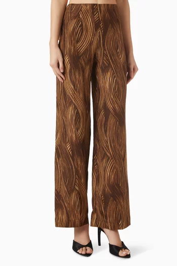 Grass Waves Pants in Silk