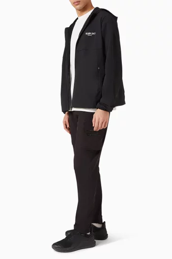 جاكيت رياضي بعبارة Team 247 نايلون