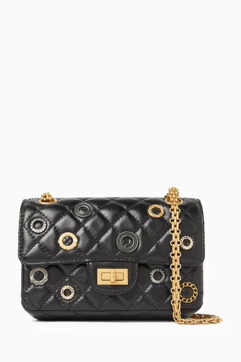 Crystal Charms 2.55 Reissue Flap Bag in Calfskin Leather